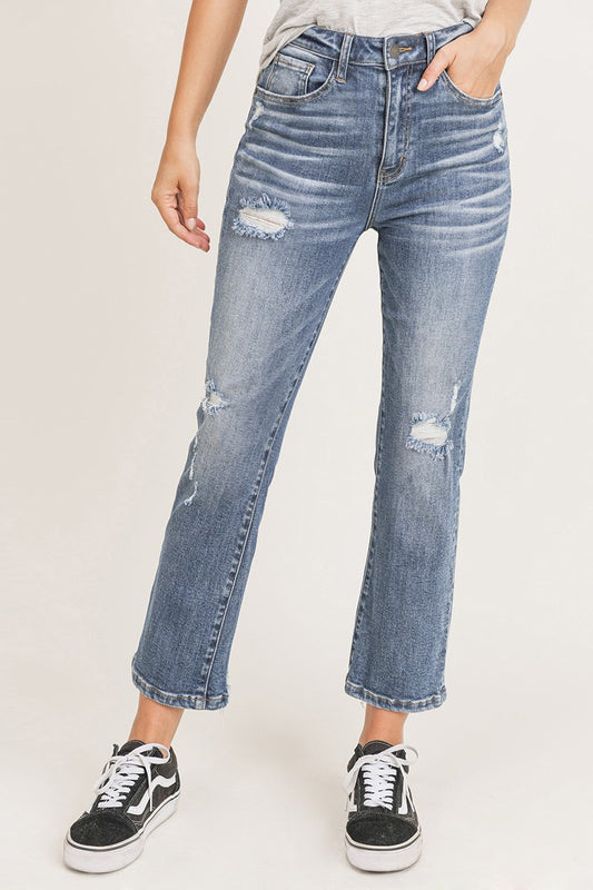 RISEN Vintage Wash Straight Leg Jeans