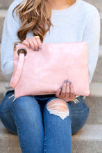 Load image into Gallery viewer, Oversized Vegan Leather Wristlet