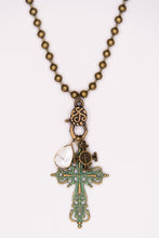 Load image into Gallery viewer, Ball Chain Cross Necklace