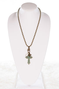 Ball Chain Cross Necklace