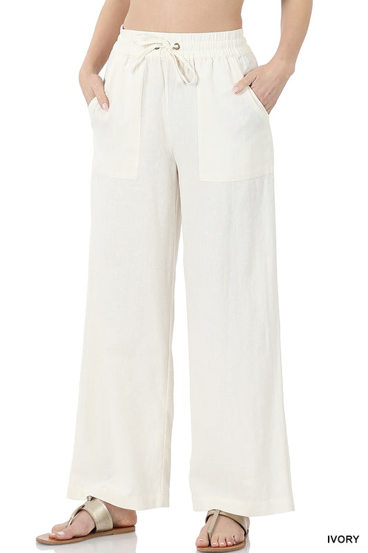 Linen Wide Leg Pants