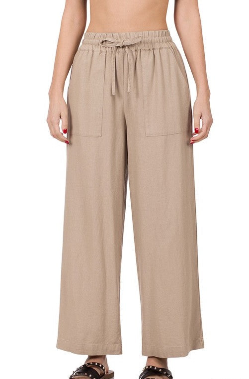 Linen Wide Leg Pants