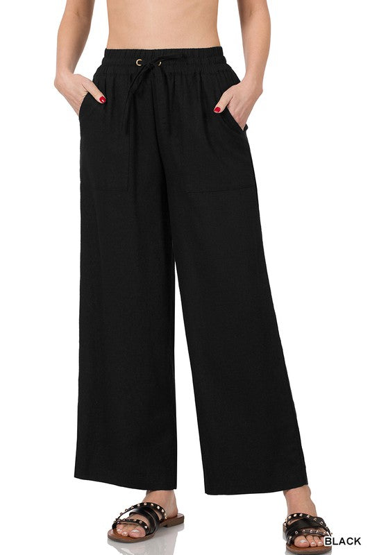 Linen Wide Leg Pants