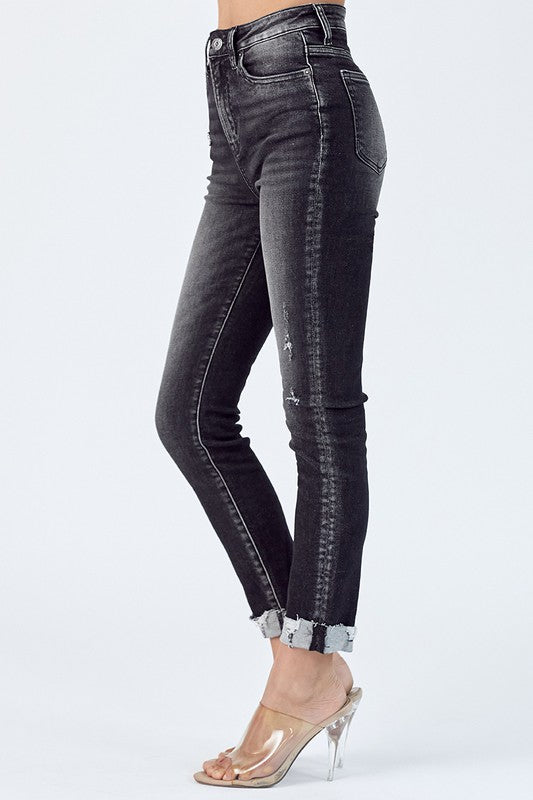 RISEN Vintage Black Jeans with Cuff