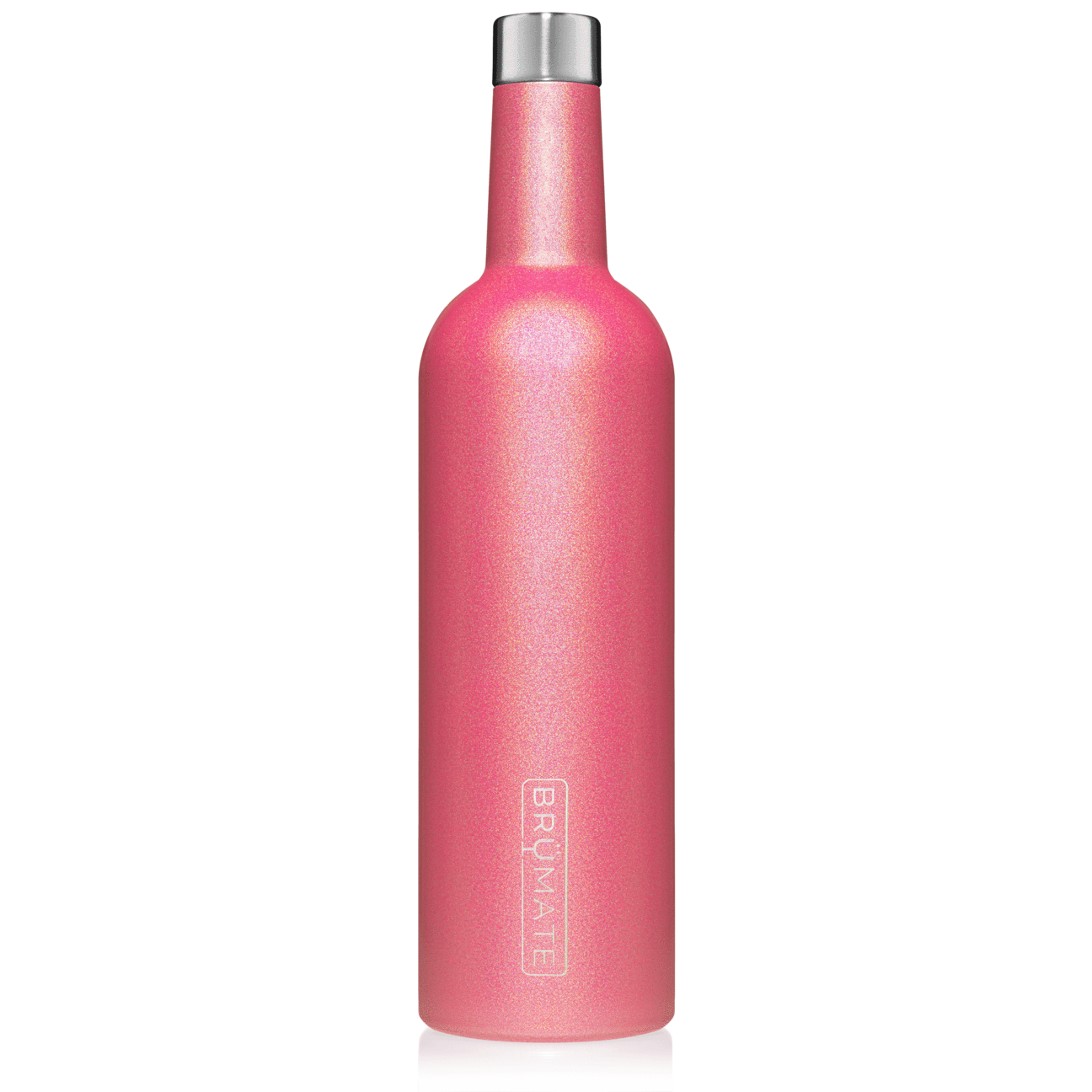 BruMate Winesulator Wine Canteen - GLITTER PINK
