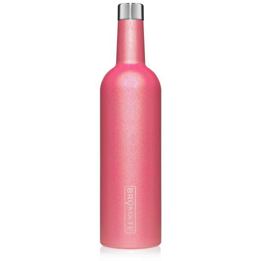 BruMate Winesulator Wine Canteen - GLITTER PINK