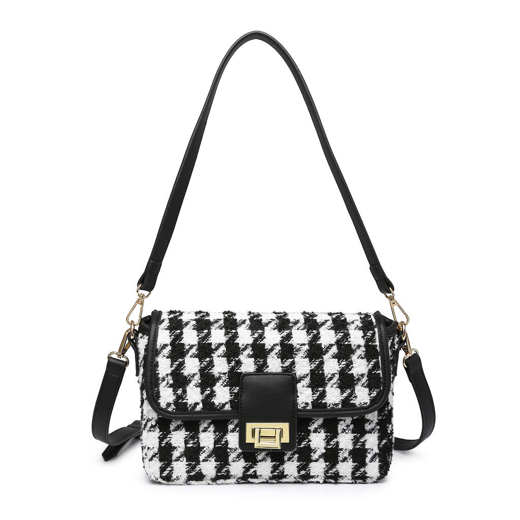 Houndstooth Crossbody Bag