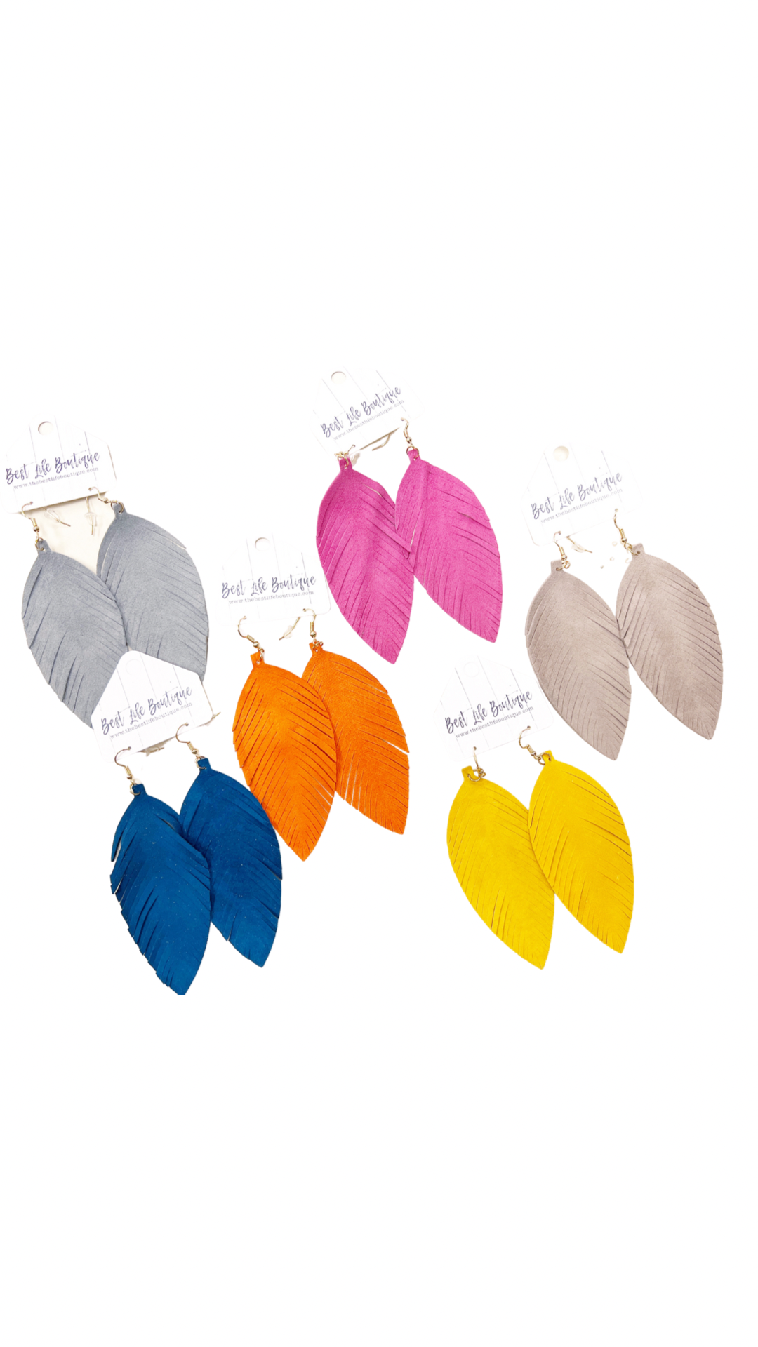 Suede Leaf Earring