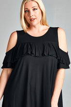 Load image into Gallery viewer, Curvy Modal Cold Shoulder Top