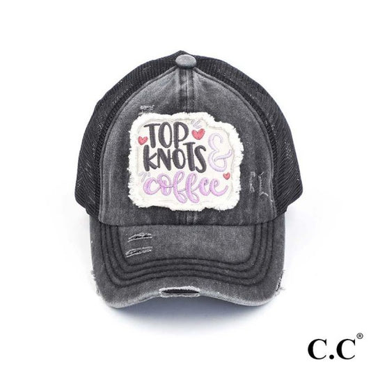 C.C. TOP KNOTS & COFFEE Cap