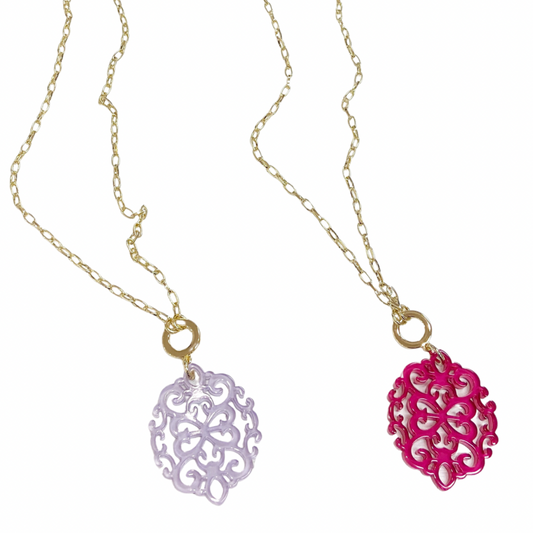 Damask Resin Necklace