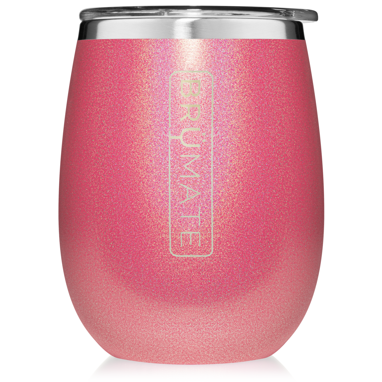 BruMate Uncork'd Wine Tumbler - GLITTER PINK