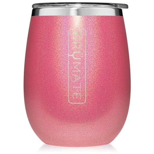 BruMate Uncork'd Wine Tumbler - GLITTER PINK