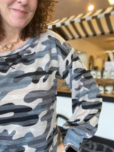 Load image into Gallery viewer, Striped Camo Slub Knit Top