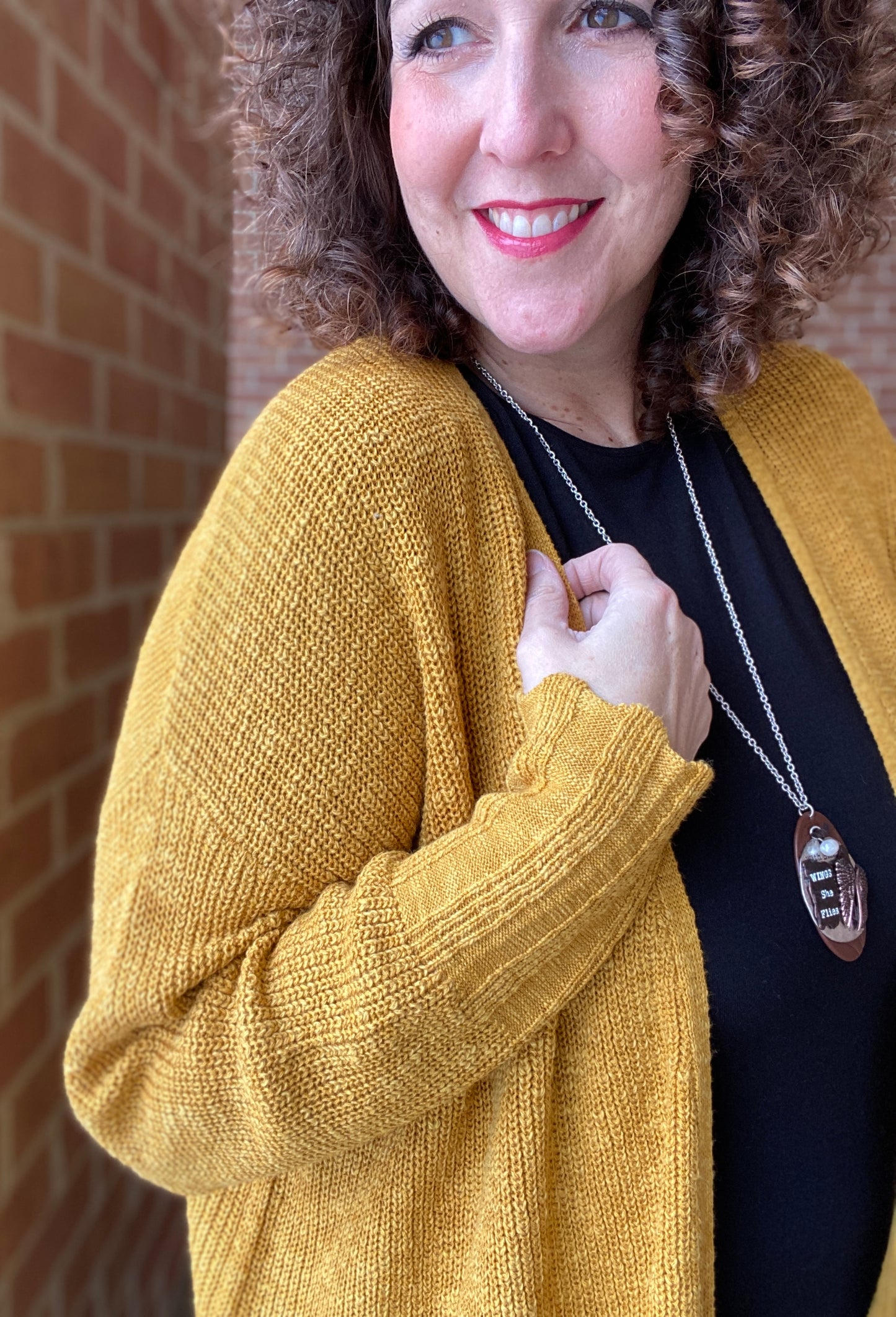 Lightweight Sweater Cardigan - MUSTARD