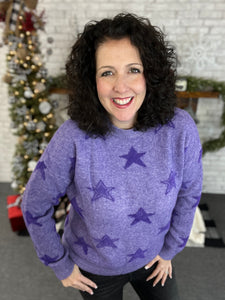 Violet Star Sweater