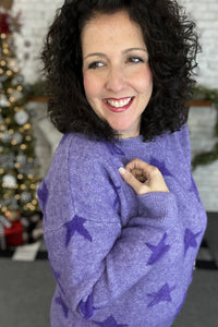 Violet Star Sweater