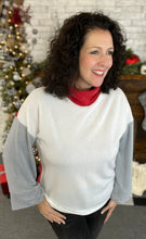 Load image into Gallery viewer, Color Block Knit Cowl Neck Top
