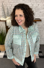 Load image into Gallery viewer, Minty Suede and Tweed Jacket