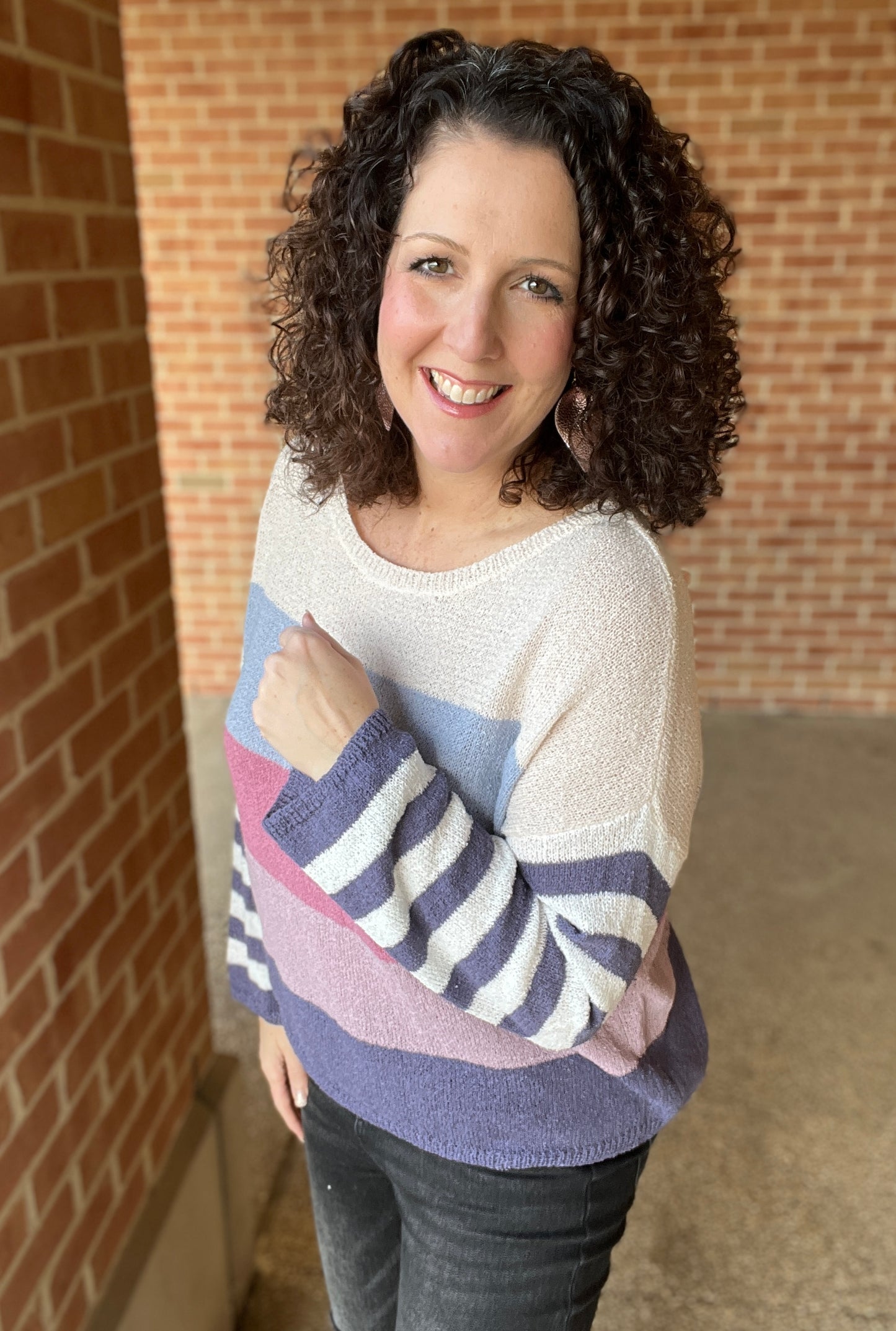 Lavender Striped Sweater