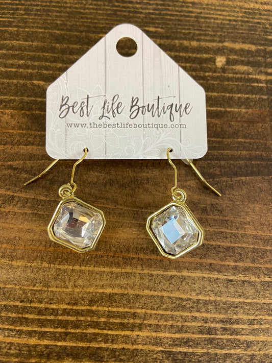 Square Stone Earrings