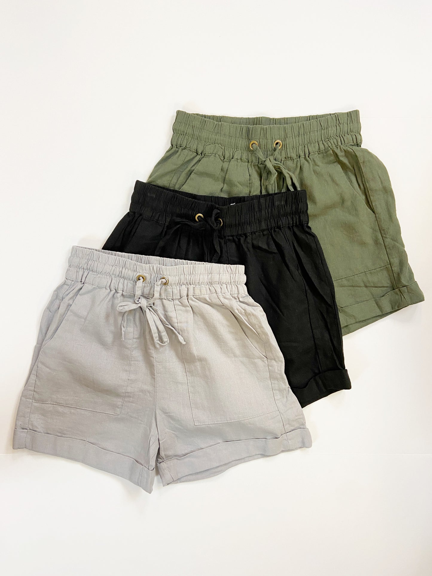 Linen Drawstring Shorts