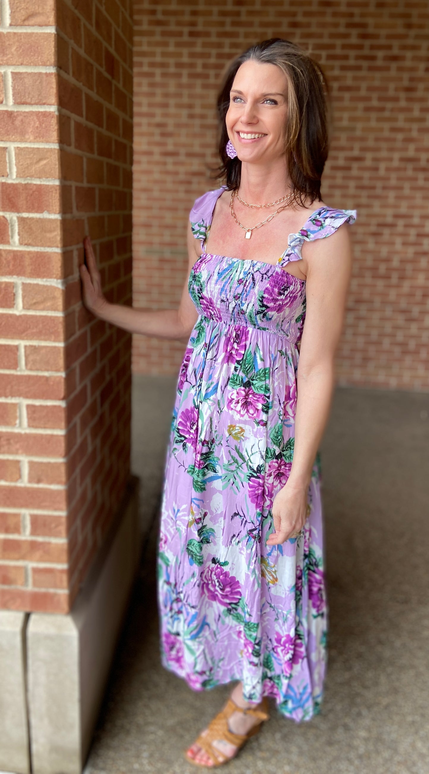 Floral Smocked Maxi Dress