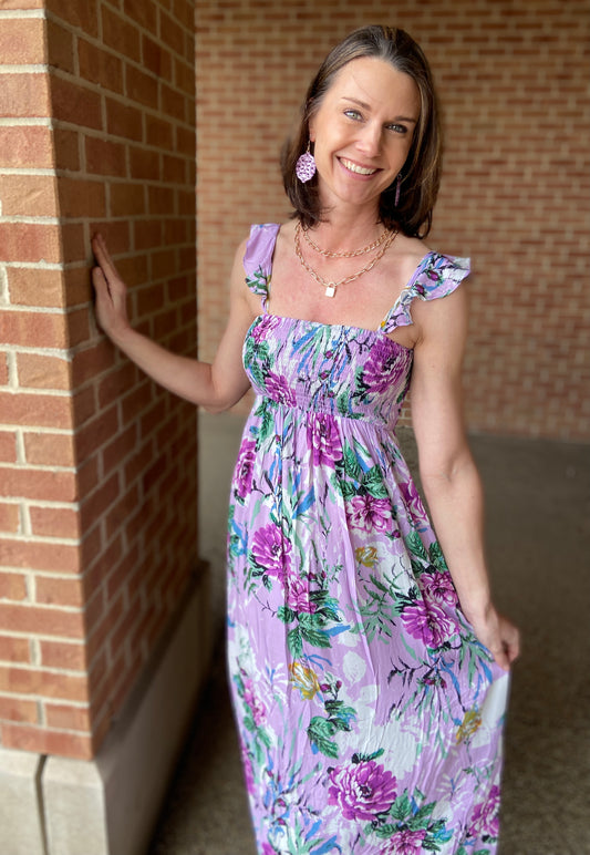 Floral Smocked Maxi Dress