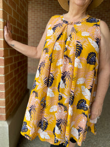 Tropical Print Curvy Dress