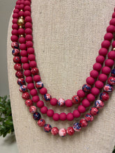 Load image into Gallery viewer, Porcelain and Resin Layered Bead Necklace