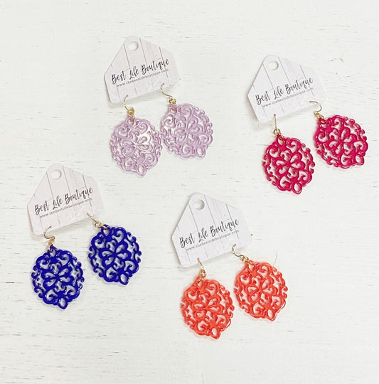 Damask Resin Earrings