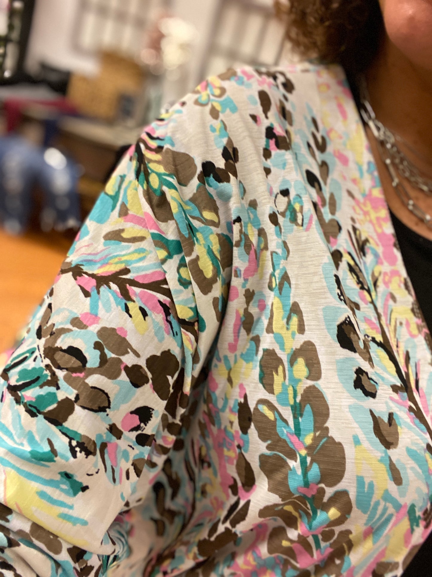 Bright Mixed Print Kimono