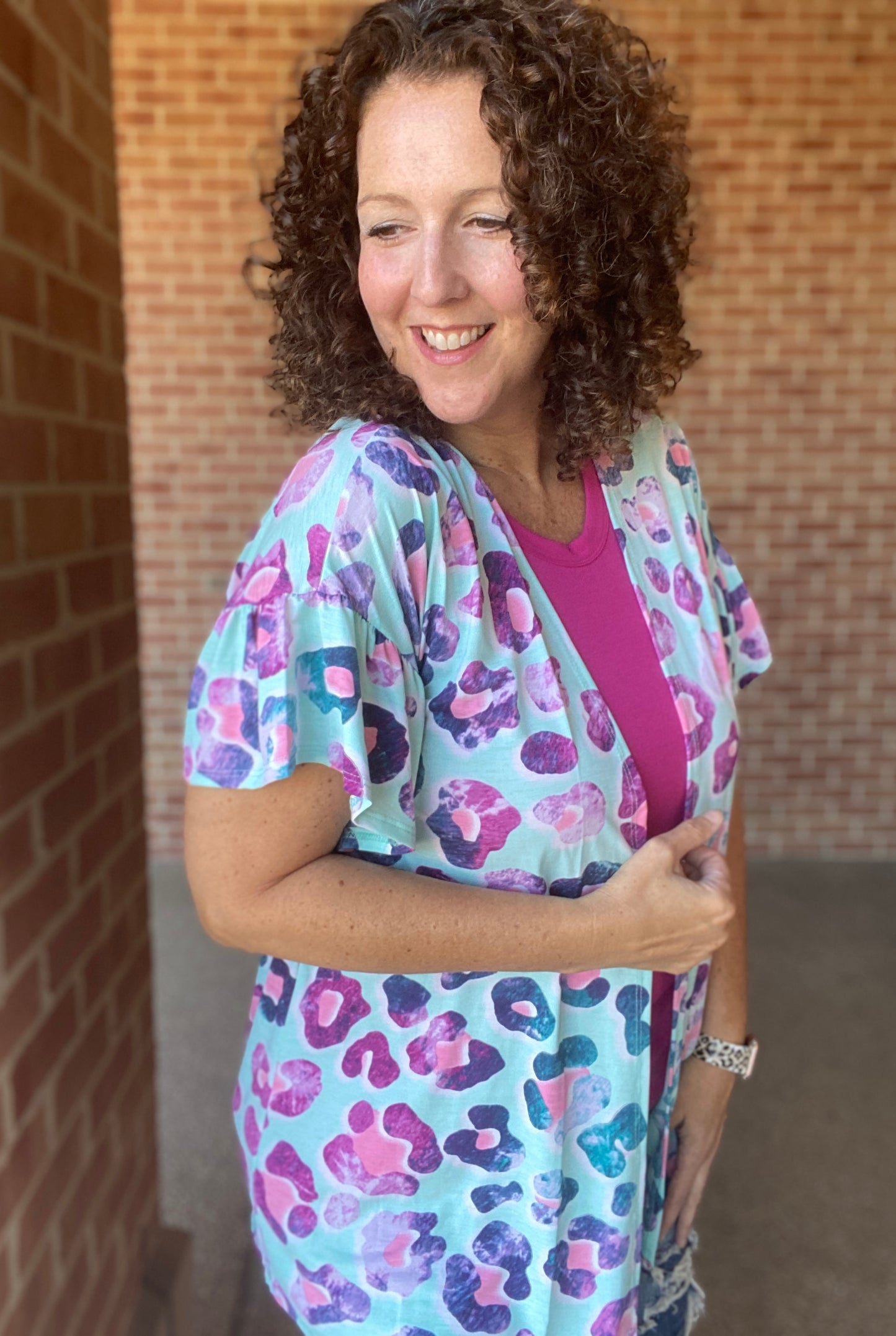 Rainbow Leopard Kimono