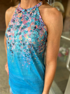 Floral Halter Tank