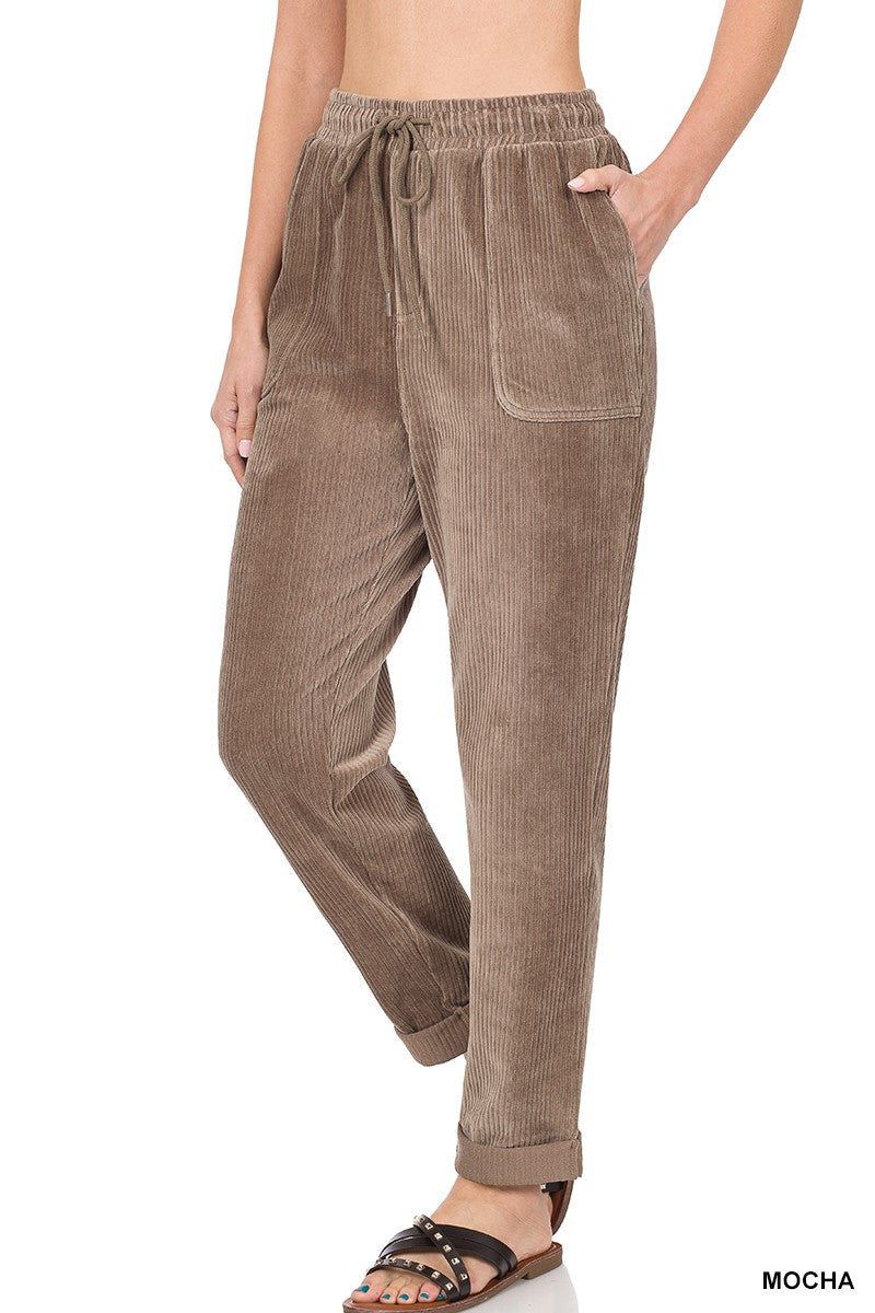 Corduroy Cuffed Pants