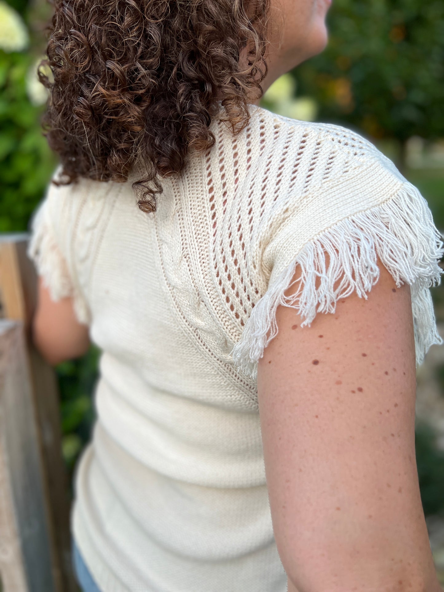 Fringe Shoulder Sweater