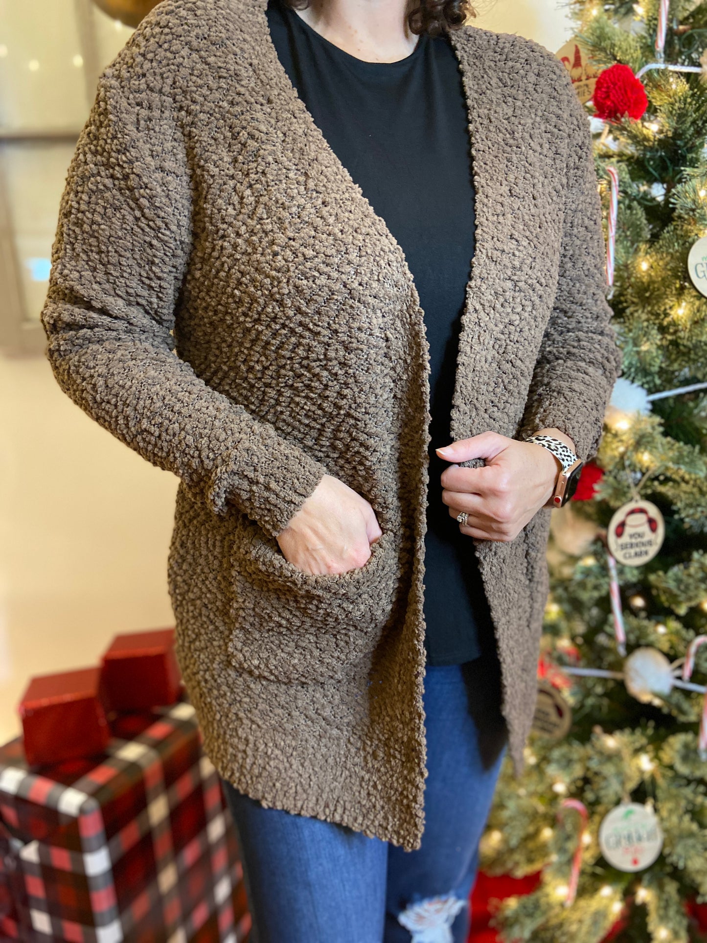 Soft Popcorn Cardigan - MOCHA