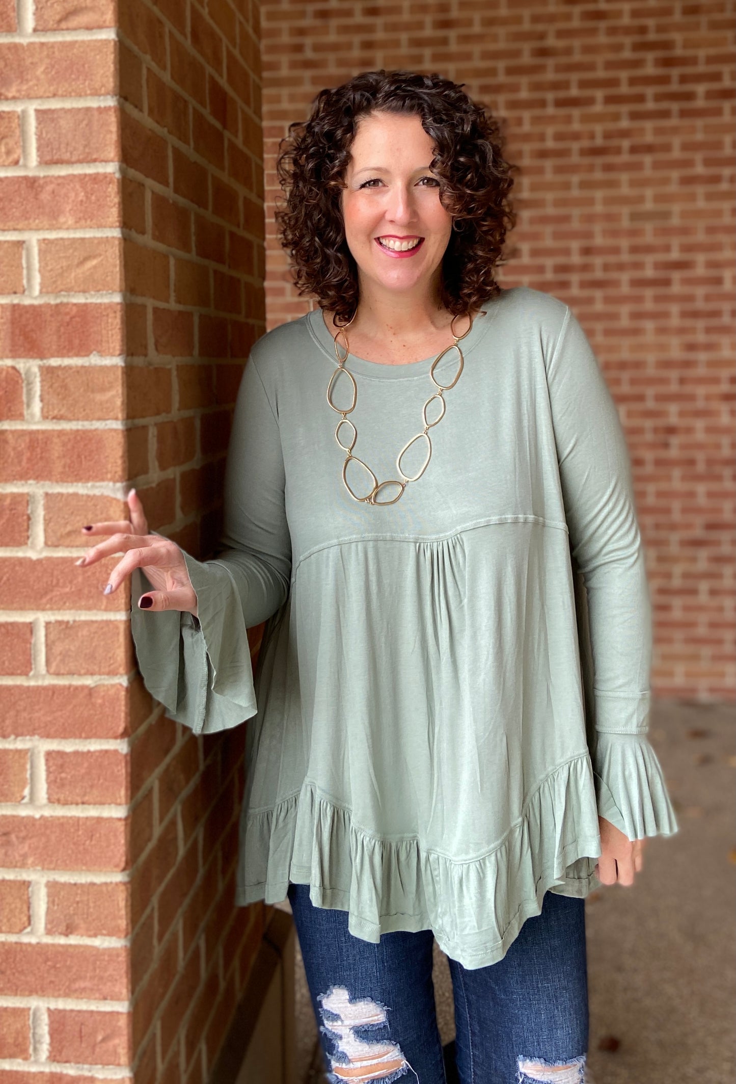 All Good Long Sleeve Tunic Top