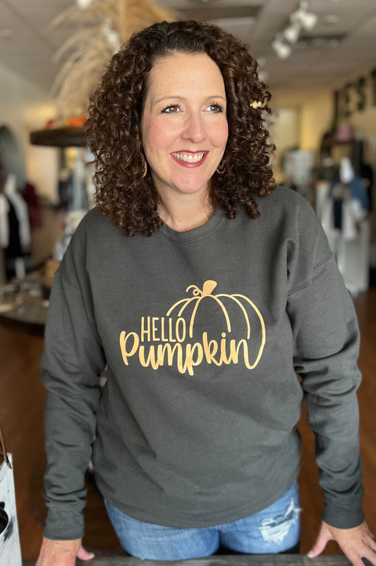 HELLO PUMPKIN Graphic Sweatshirt