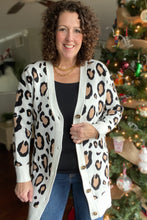 Load image into Gallery viewer, Ivory Leopard Button Down Cardigan