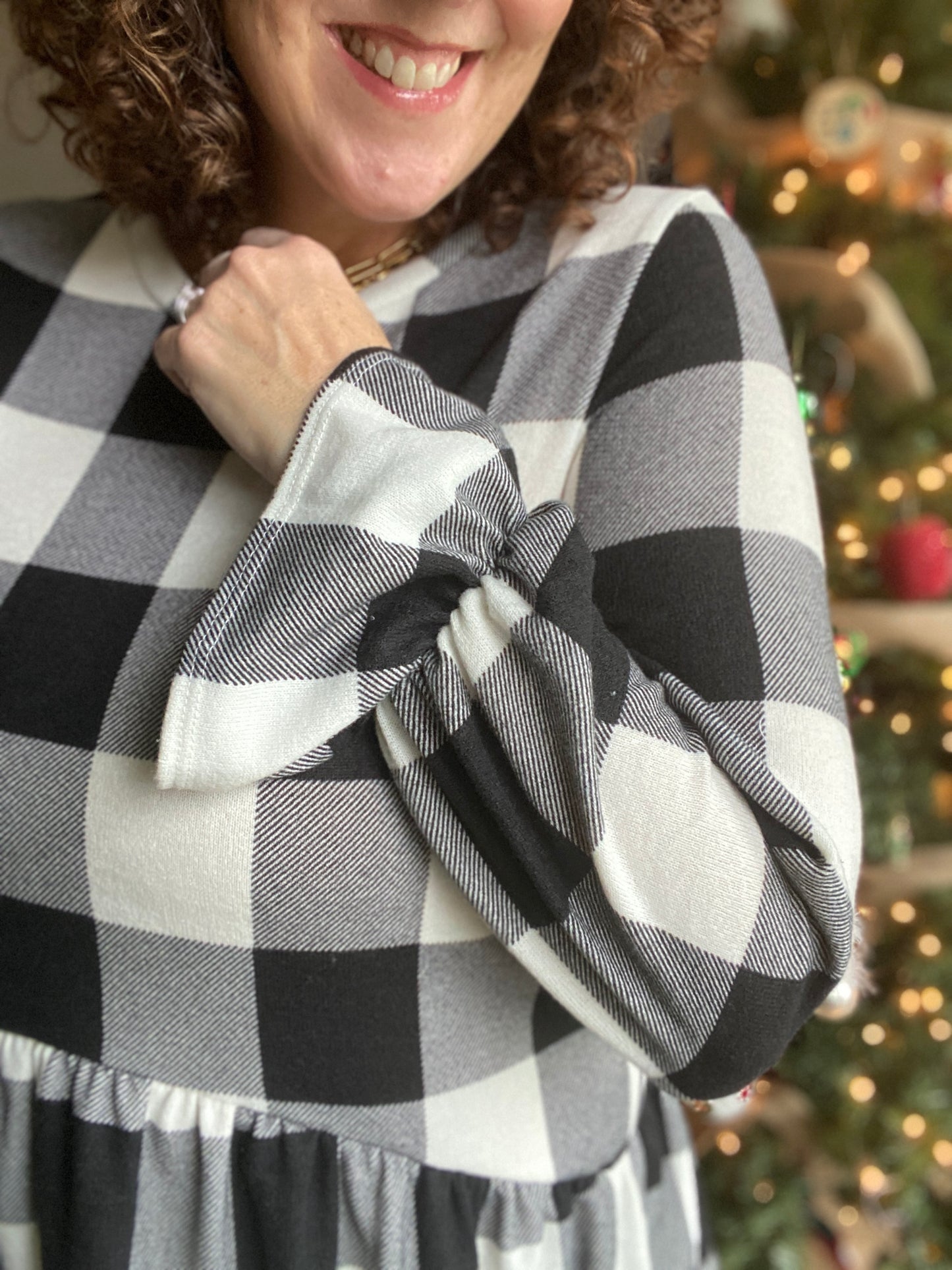 Buffalo Plaid Peplum Top