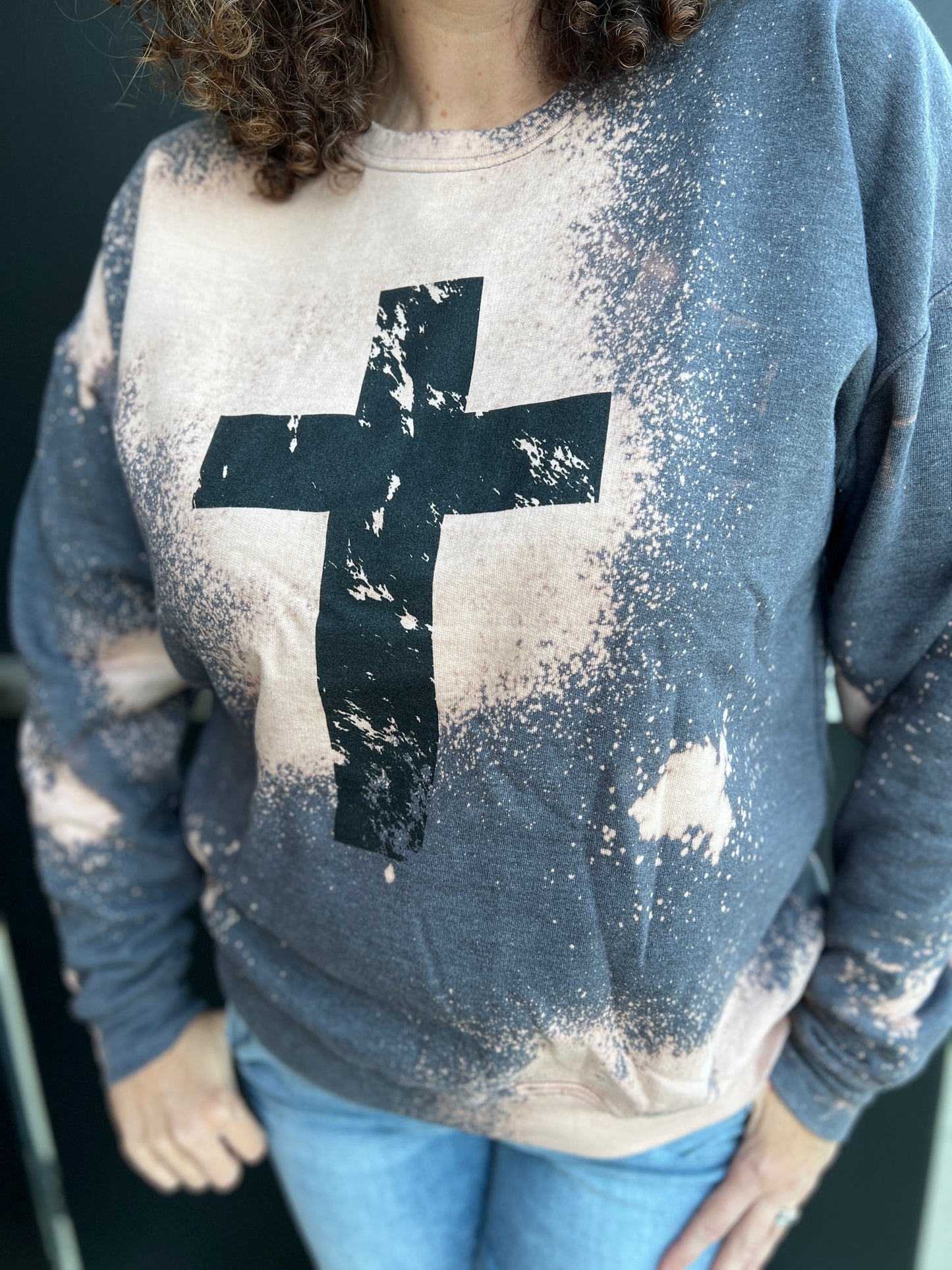 Bleached Cross Sweatshirt