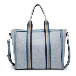 Chic Canvas Tote with Contrast Straps