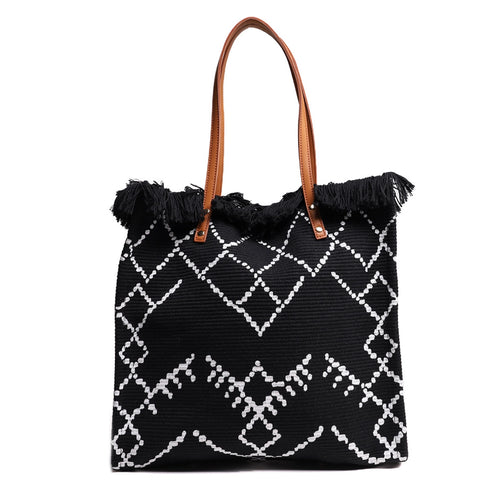 Boho Design Fringed Tote