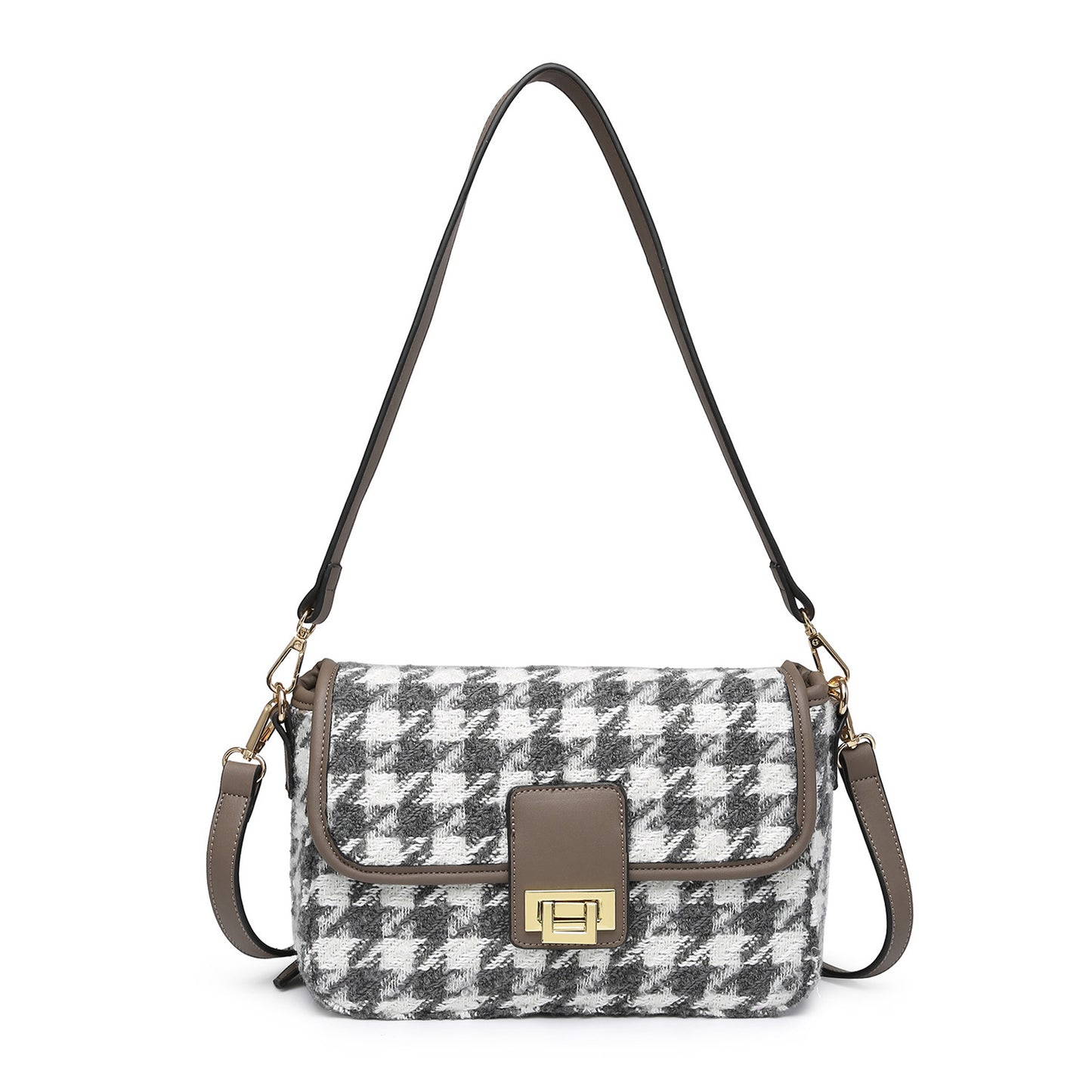 Houndstooth Crossbody Bag