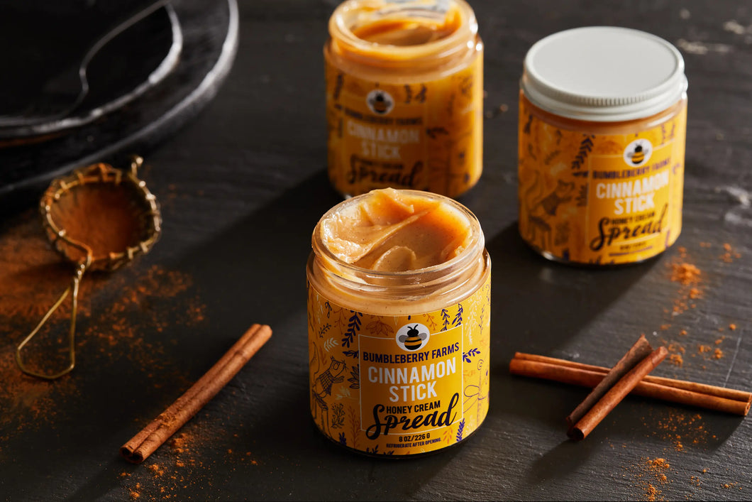 BUMBLEBERRY FARMS - Cinnamon Stick Honey Cream Spread - 8OZ