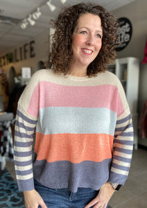 Sweetie Stripe Lightweight Sweater
