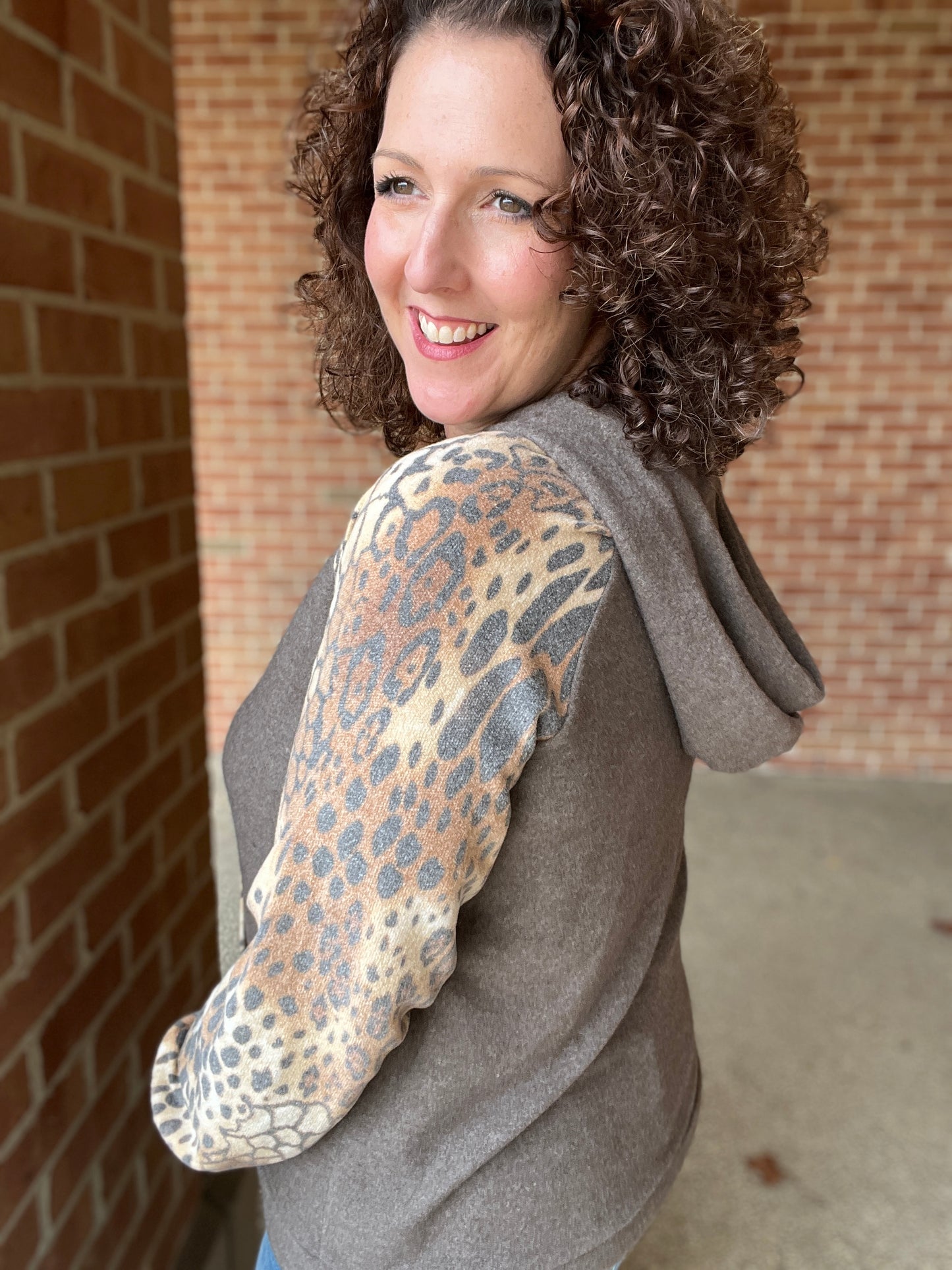 Cozy Fleece Animal Print Hoodie