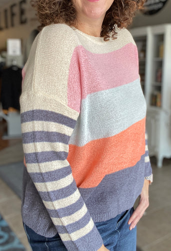 Sweetie Stripe Lightweight Sweater