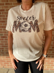 LEOPARD SOCCER MOM Graphic Tee